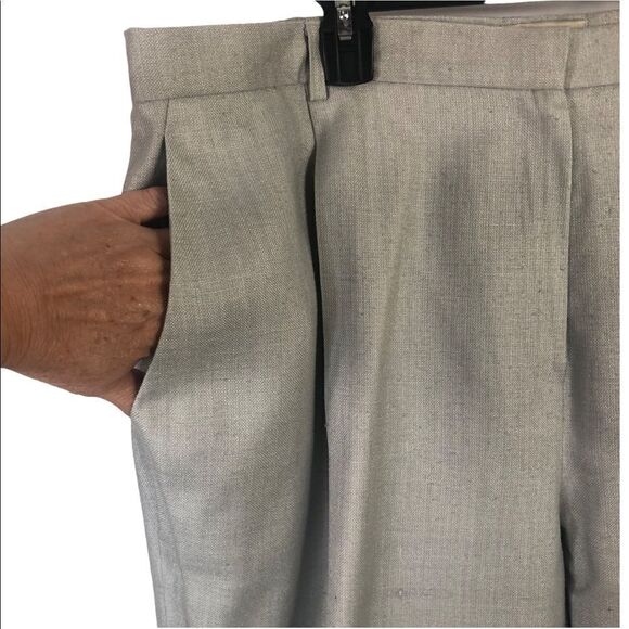 Neiman Marcus Silk Dress Pants Plus Size Fully Lined Ice Blue Grey Size 24 - Picture 4 of 12